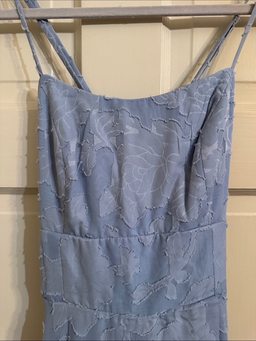 Lulu's Light Blue Lace Maxi Dress with Spaghetti Straps - Picture 10 of 11
